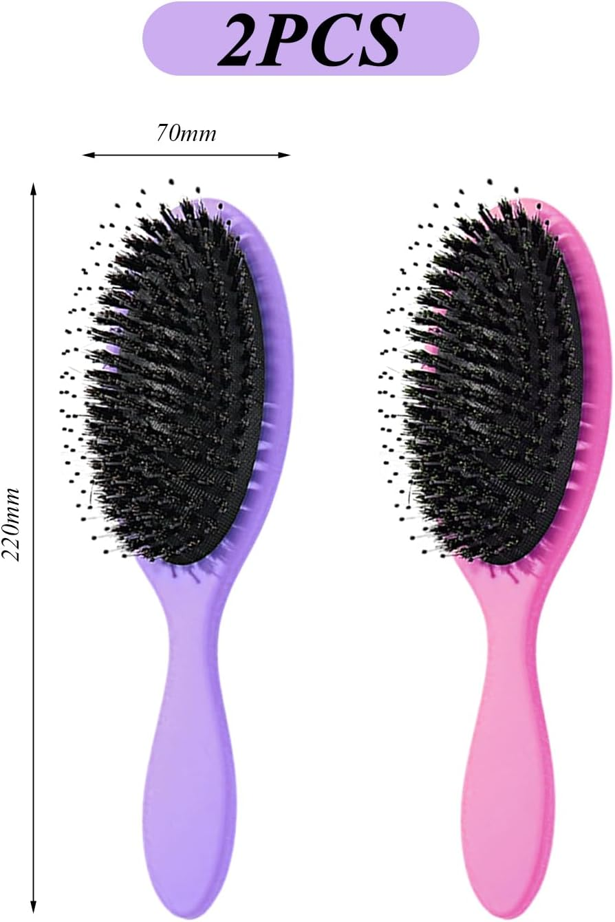 2 Pieces Hair Massage Comb, Hairdressing Tool, Ergonomic Comfort Handle, Practical Cleaning Brush, Styling Props from Women. image number 5