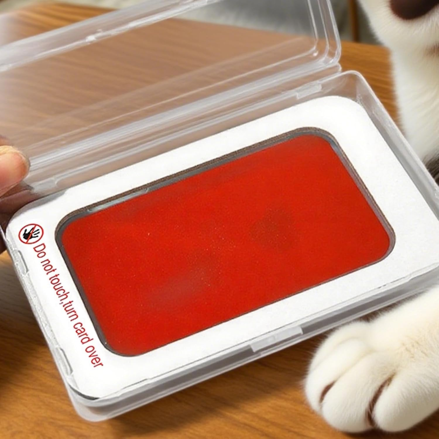 Tktouci Paw Print Kit | Inkless Baby Hand and Footprint Kit - Safe Fast Drying Crafts Interactive Keepsakes Handprints for Pets Cats Babies Family Parents Fathers Boys image number 4