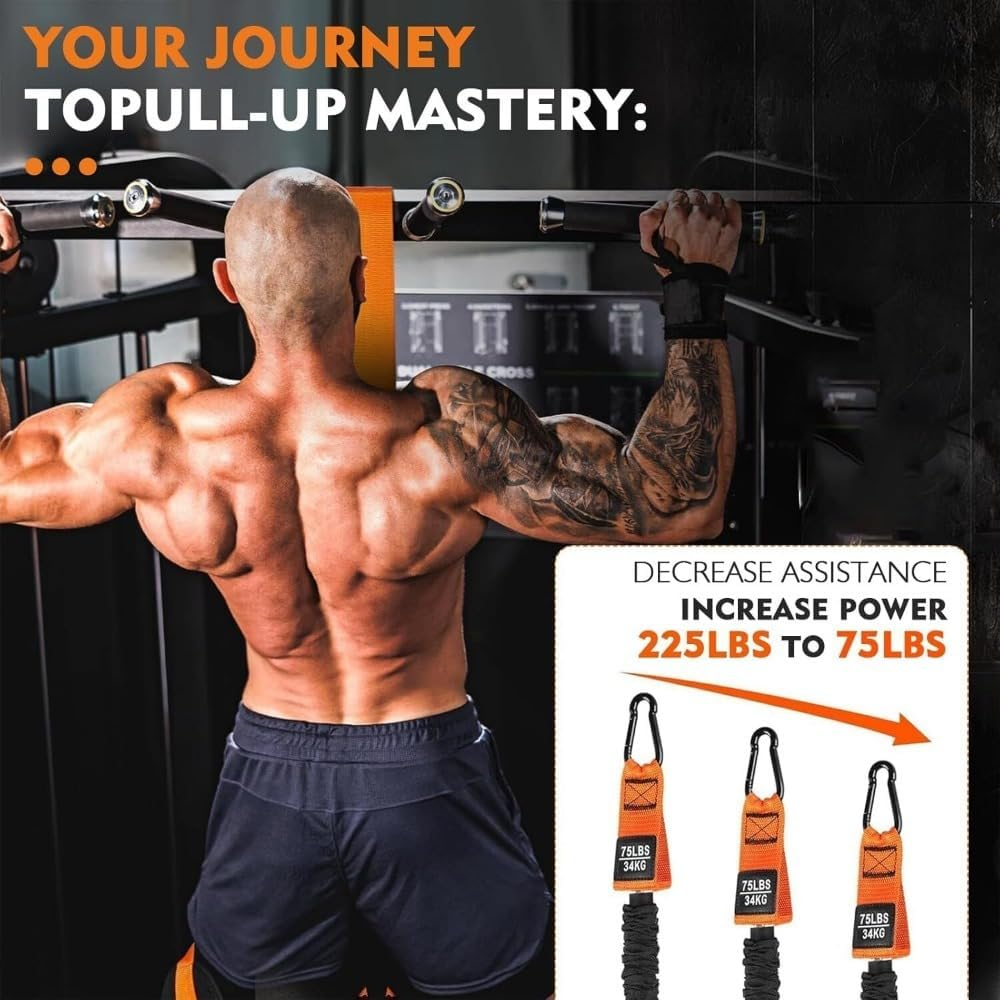 Adjustable Heavy Duty Resistance Bands - 3 Bands for Pull up Assistance Gym image number 1