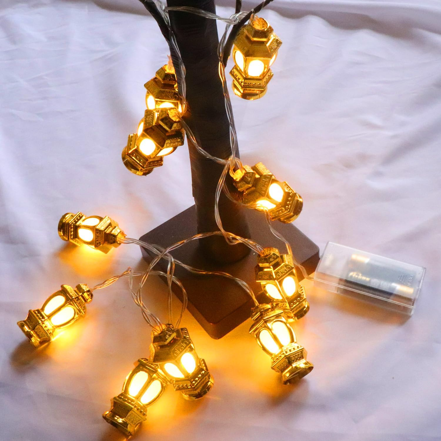 CHINS Ramadan String Lights Decorations Indoor Outdoor - 5.4Ft 10 Leds Mubarak Lslam Lights Eid Mubarak Ramadan Decorations for Home Garden Patio (Not Include Battery) image number 2