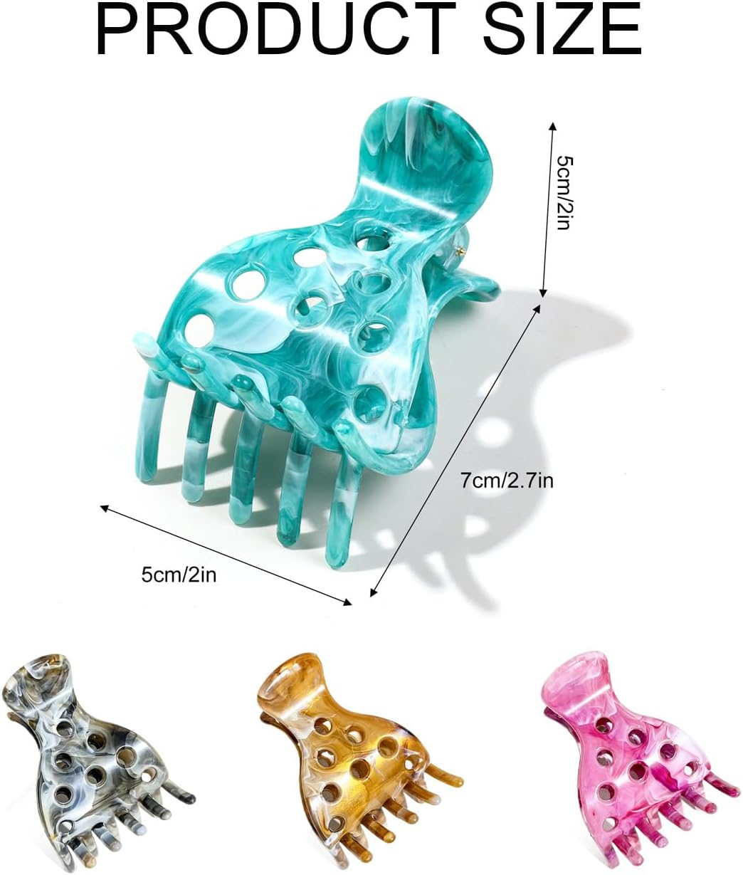 Gaodercha Pack of 4 Hair Volume Clips, 4 Colours, Plastic Hairline Lifting Clips, Lightweight Non-Slip Hair Clips, ABS Hair Clips for Women, S Volume and Updo