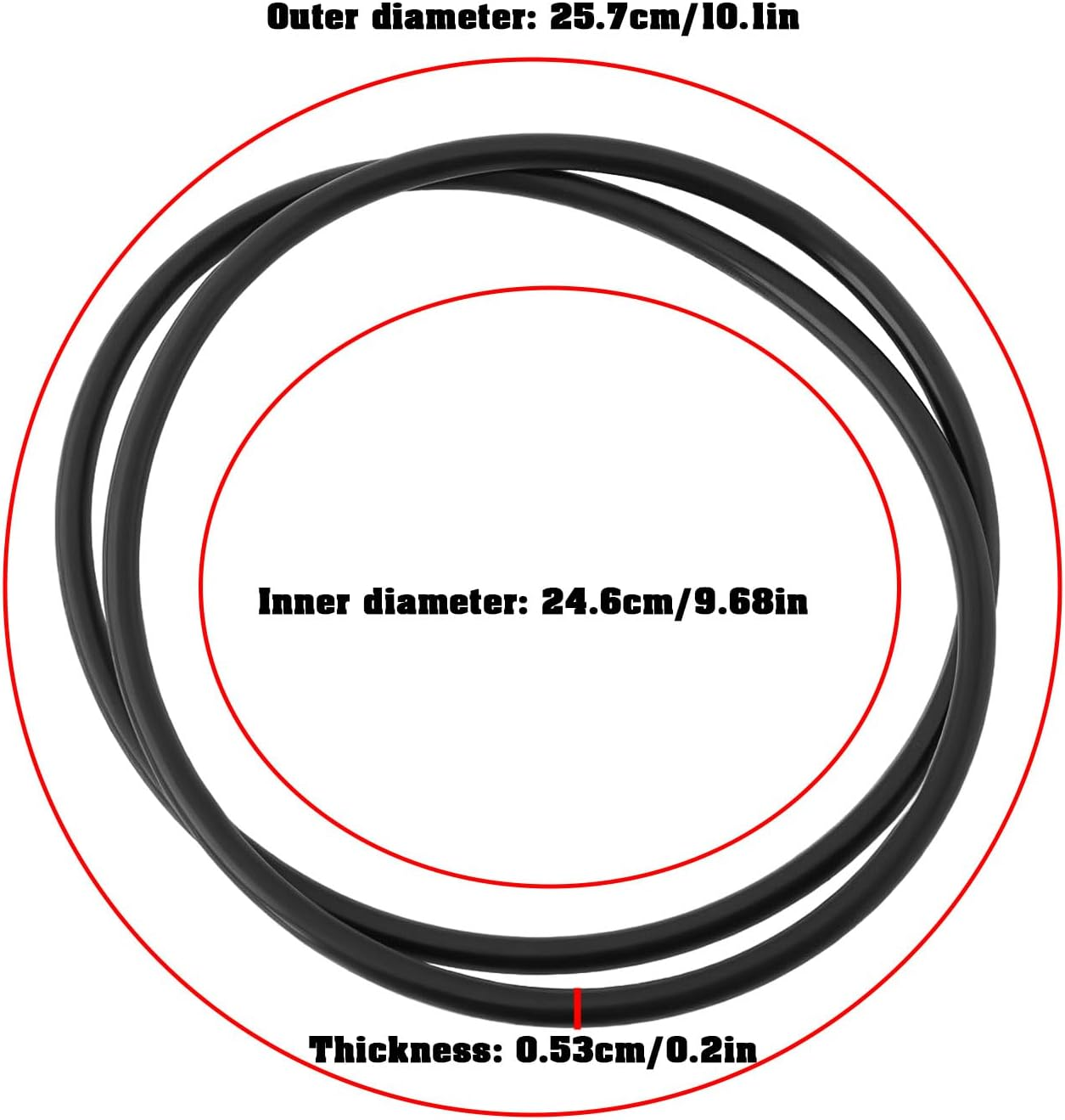 Emagtech 2PCS Canister Filter Replacement Seal O-Ring Compatible with Sunsun HW304A HW304B Canister Filter Aquarium Filter Seal O-Ring for Filter System image number 1