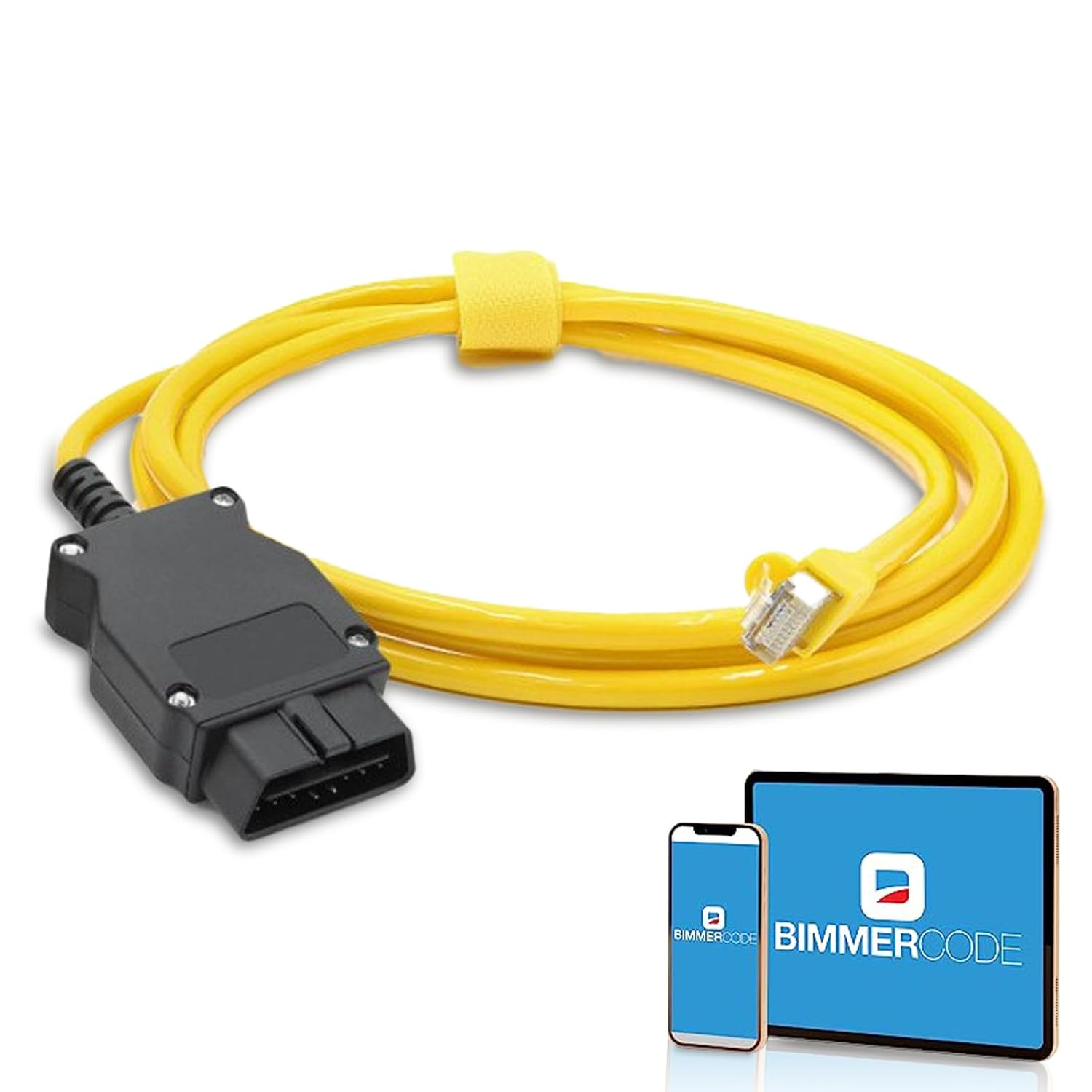 Hzqzaoan ENET OBD2 Adapter, ENET Cable Interface Cable OBD2 - RJ45 Ethernet Connector Tools for BMW F-Series Coding & Diagnostics, for E-Sys Programming (2M / 78.7Inchs) image number 5