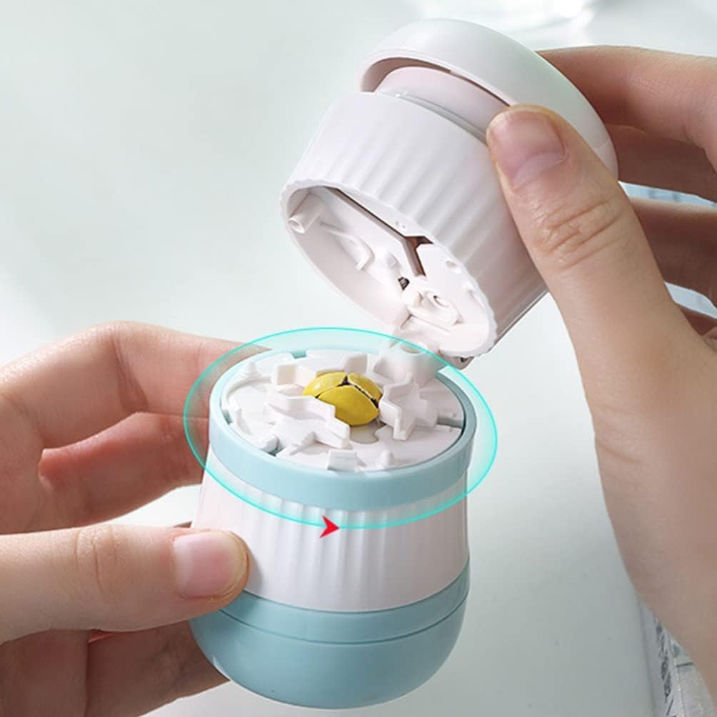 Pill Cutter Splitter Pill Crusher Pulverizer Grinder, 1/2 Divider, 1/3 Divider Sturdy Tablet Cutter, Adjustable Fixed Pill, Hidden Blade, with Grinding Function, Ideal for Cutting Grinding Tablets image number 1