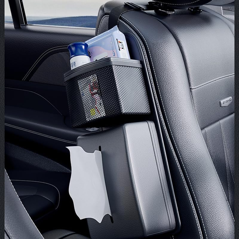 Car Seat Side Storage Bag, Universal Fit, Easy Installation, Black image number 5