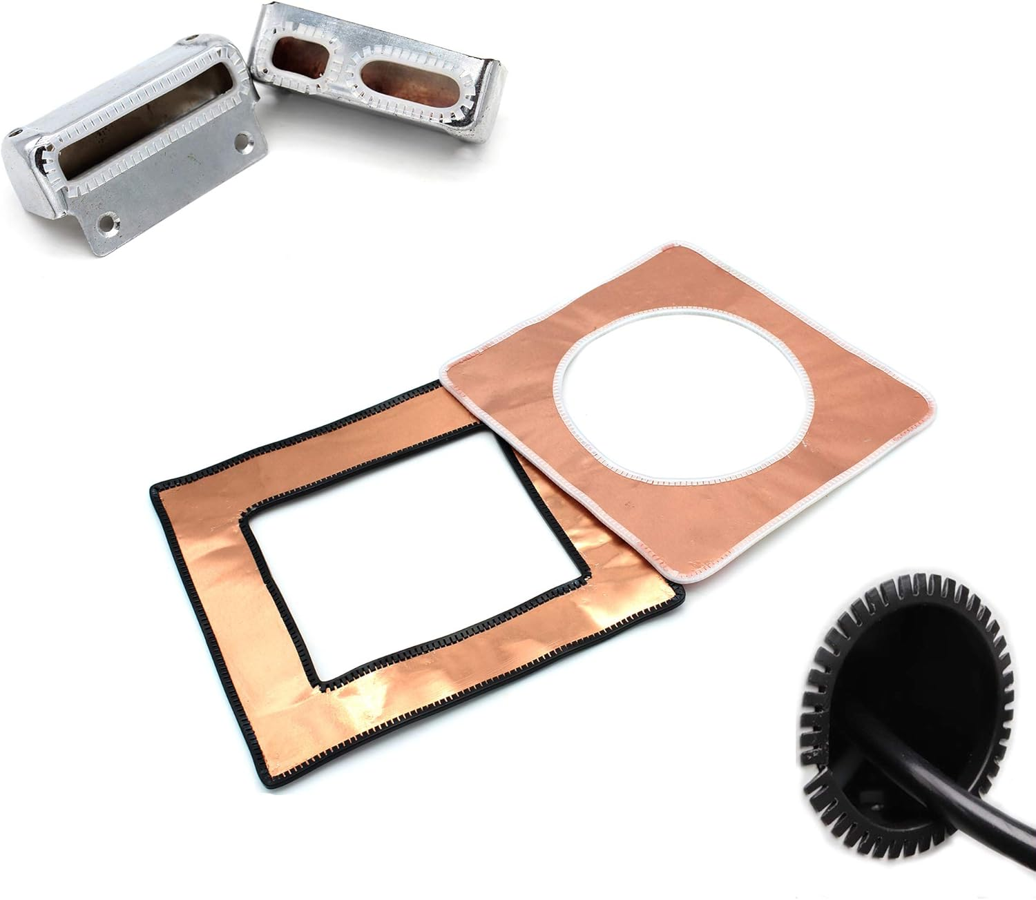 Tueascallk Flexible Sharp and Rough Edge Trim Protector, Push-In Edge Shield for Steel Panels, Wood Panels, Glass and Plastic Panels, Fits 0.03"-0.045" Thickness Edge, Black, White, 32'