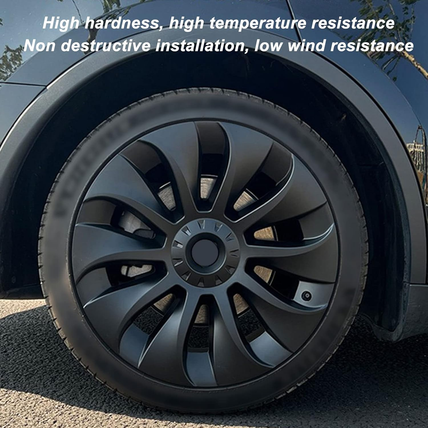 Wheel Hubcap for Model Y 2020‑2023, Hubcap Wheel Cover Replacement, 20 Inch Hubcaps Set of 4, Cool Style Stylish Design, Waterproof and Stable Usage image number 5