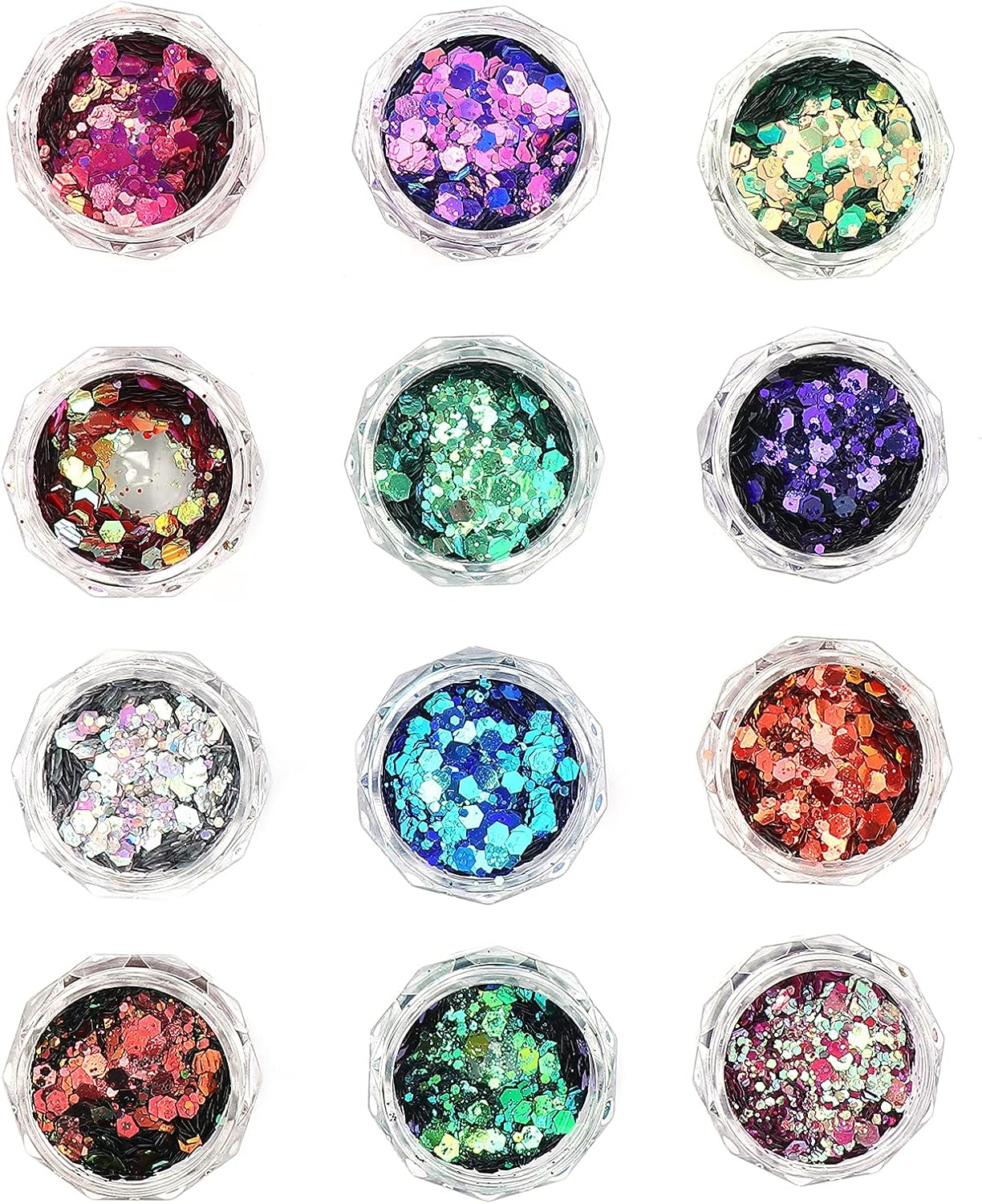 Glitter Nail Art Mixed Iridiscent Capo