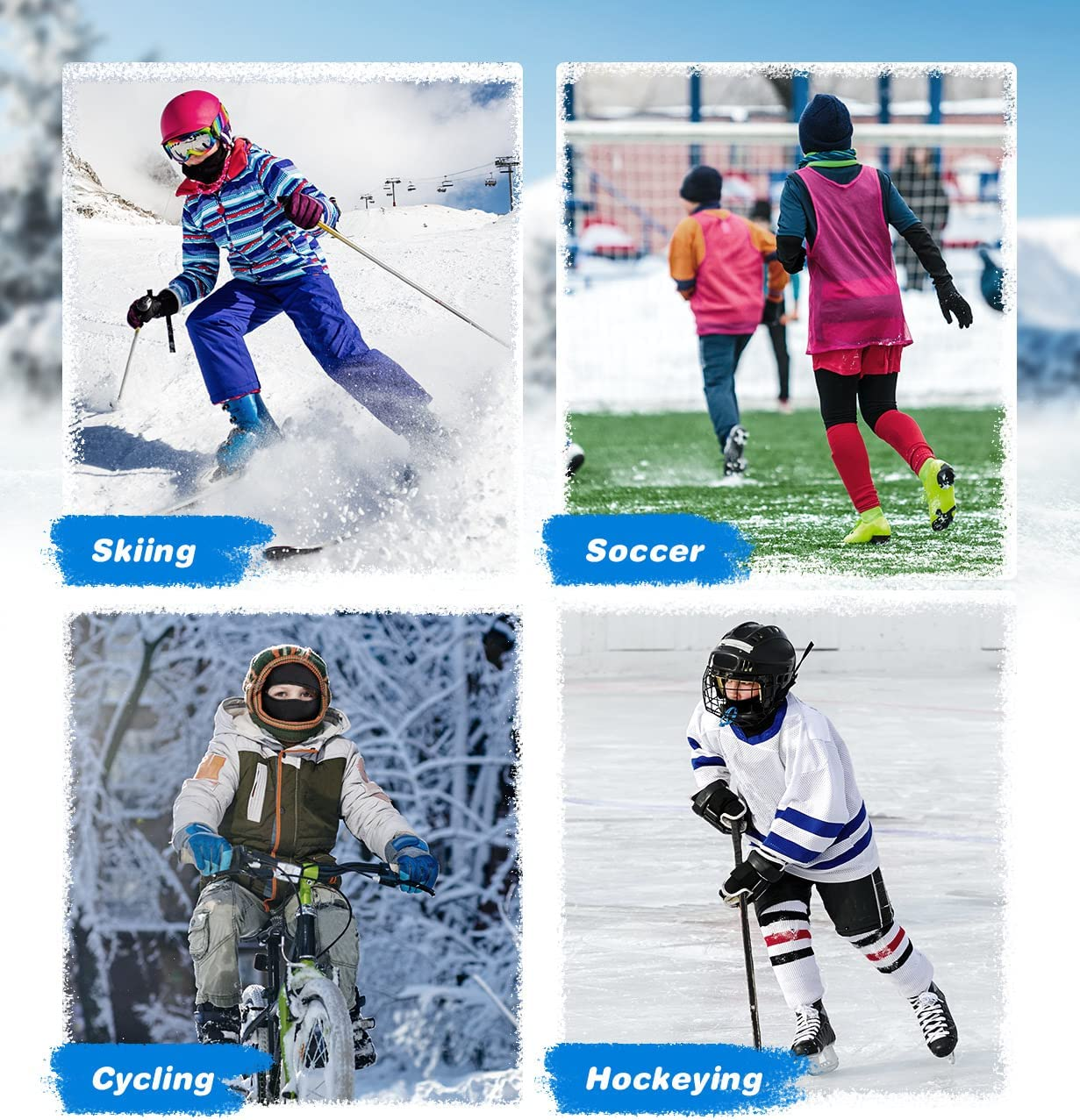 TSLA Kid'S Thermal Winter Balaclava Face Mask, UV Protection Fleece Lined Ski Mask, Lightweight Windproof Neck Gaiter image number 6