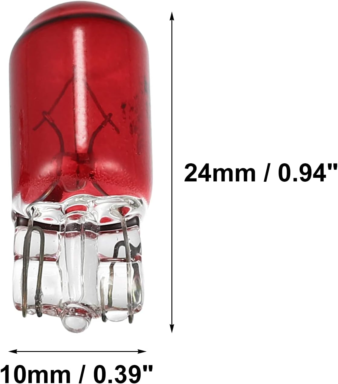 X AUTOHAUX 10Pcs DC 12V T10 W5W LED Dashboard Light Red for Car Internal image number 3