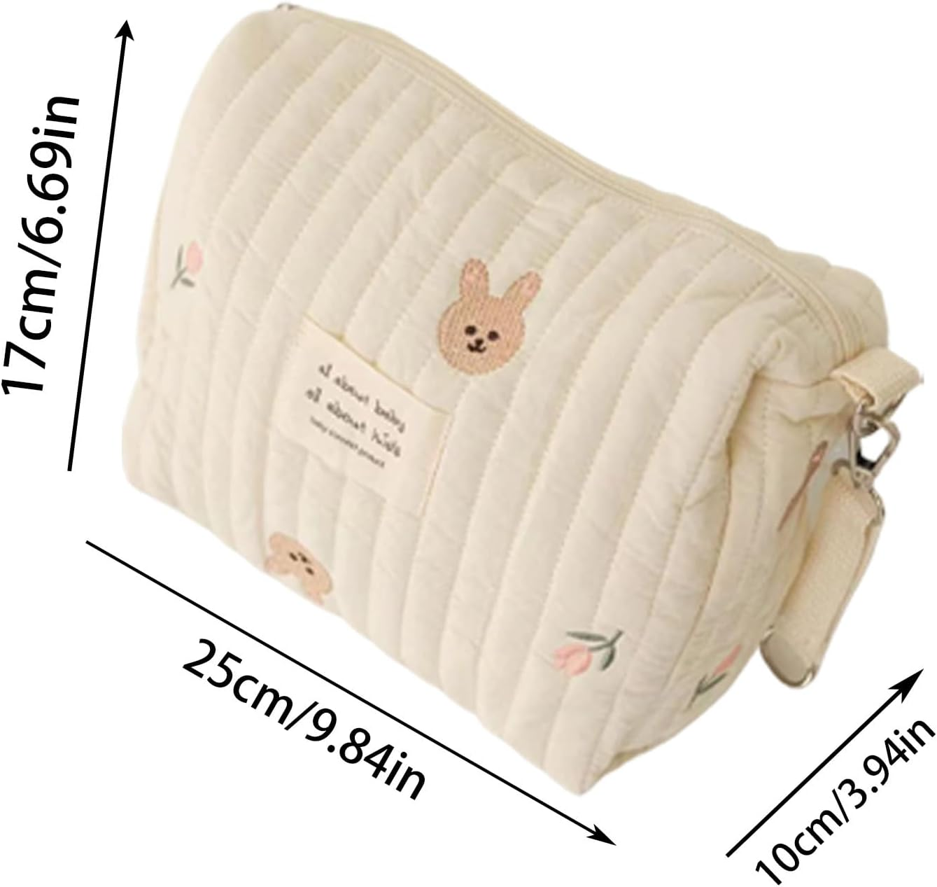 Portable Nursery Nappy Caddy - Soft Cotton Infant Storage Bag for Baby Changing Gear, Spacious Tote for Wipes, Feeding Bottles, Toys, Clothing, Stroller Basket Use, Daycare Organiser Pouch, Travel image number 4