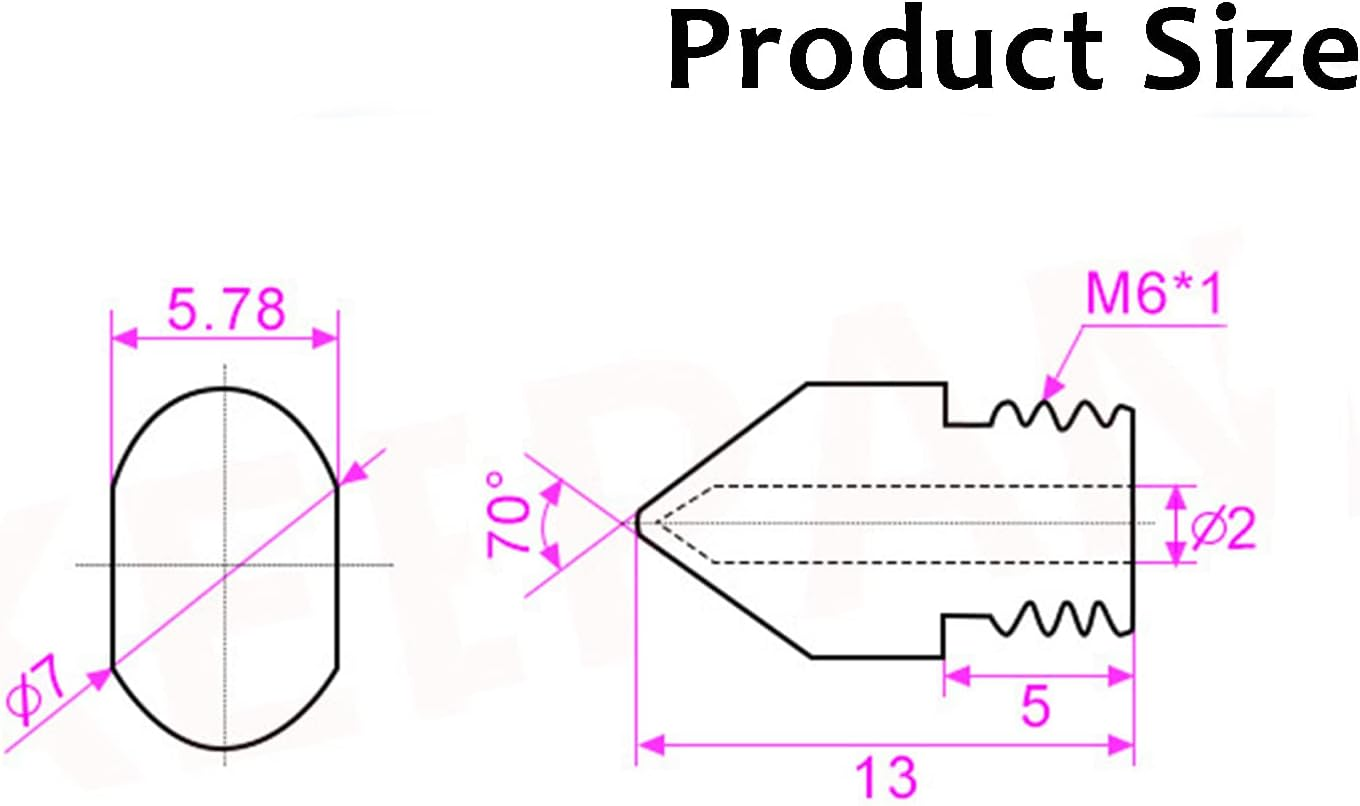 Acbbmns 3-Pack Hardened Steel Nozzle 0.4 Mm/1.75 Mm 3D Printer MK8 Nozzles Fit for Makerbot Creality CR-10 Ender 3 (0.4Mm, 3-Pack) image number 2