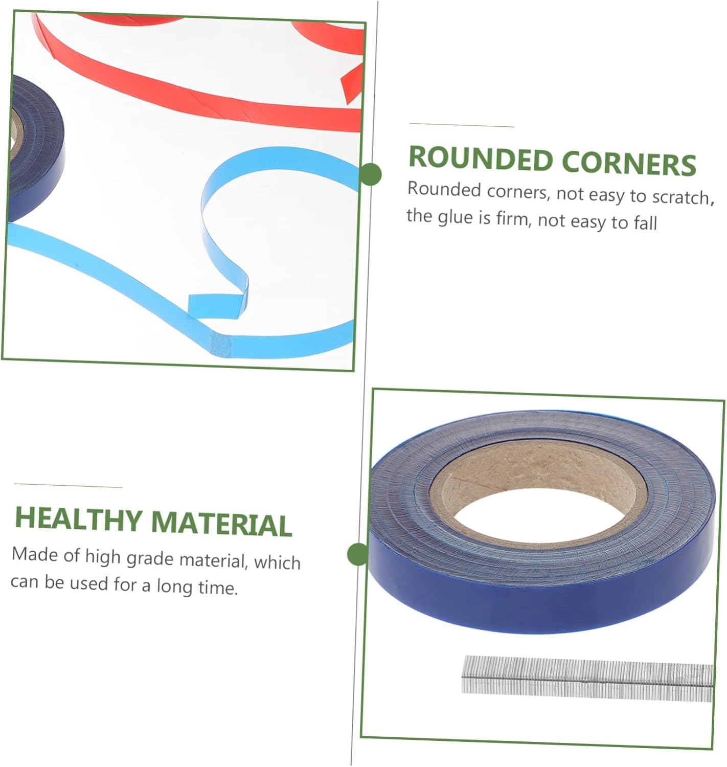 Gogogmee Garden Plant Ties PVC Tape Set with Staples for Vegetable and Flower Support, 21Pcs Kit with 10 Red and 10 Blue Branch Straps, Reusable Plant Tying Solution for Outdoor Gardening image number 1