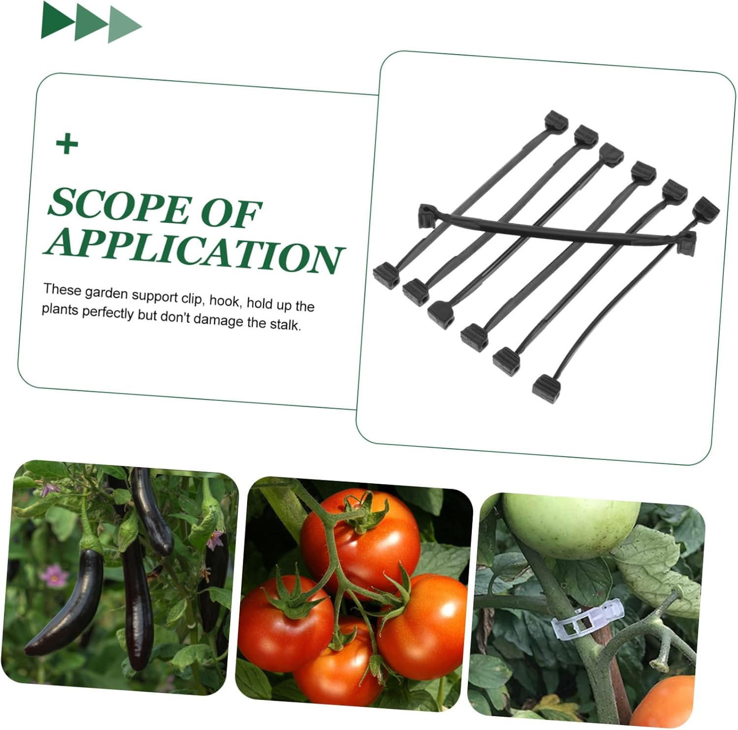 CIYODO 1Bag Plant Support Clips of Tie Branch Card Garden Supplies Plastic Clamp for Vines Fruit Tree Branch Clips image number 1