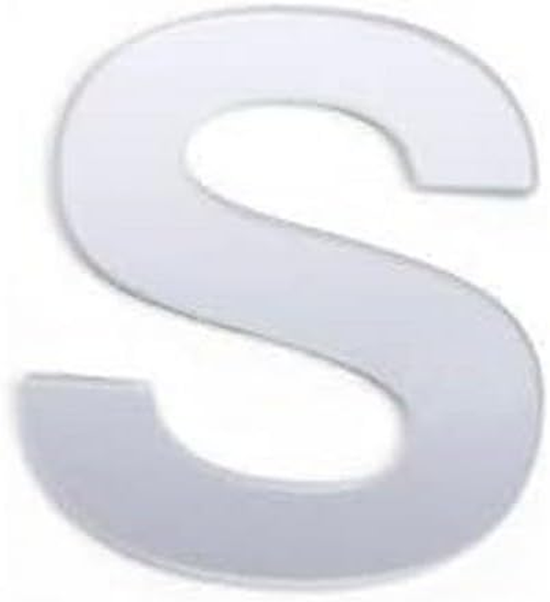 Sandleford Self Adhesive Letter S, 85 Mm X 55 Mm Size, White