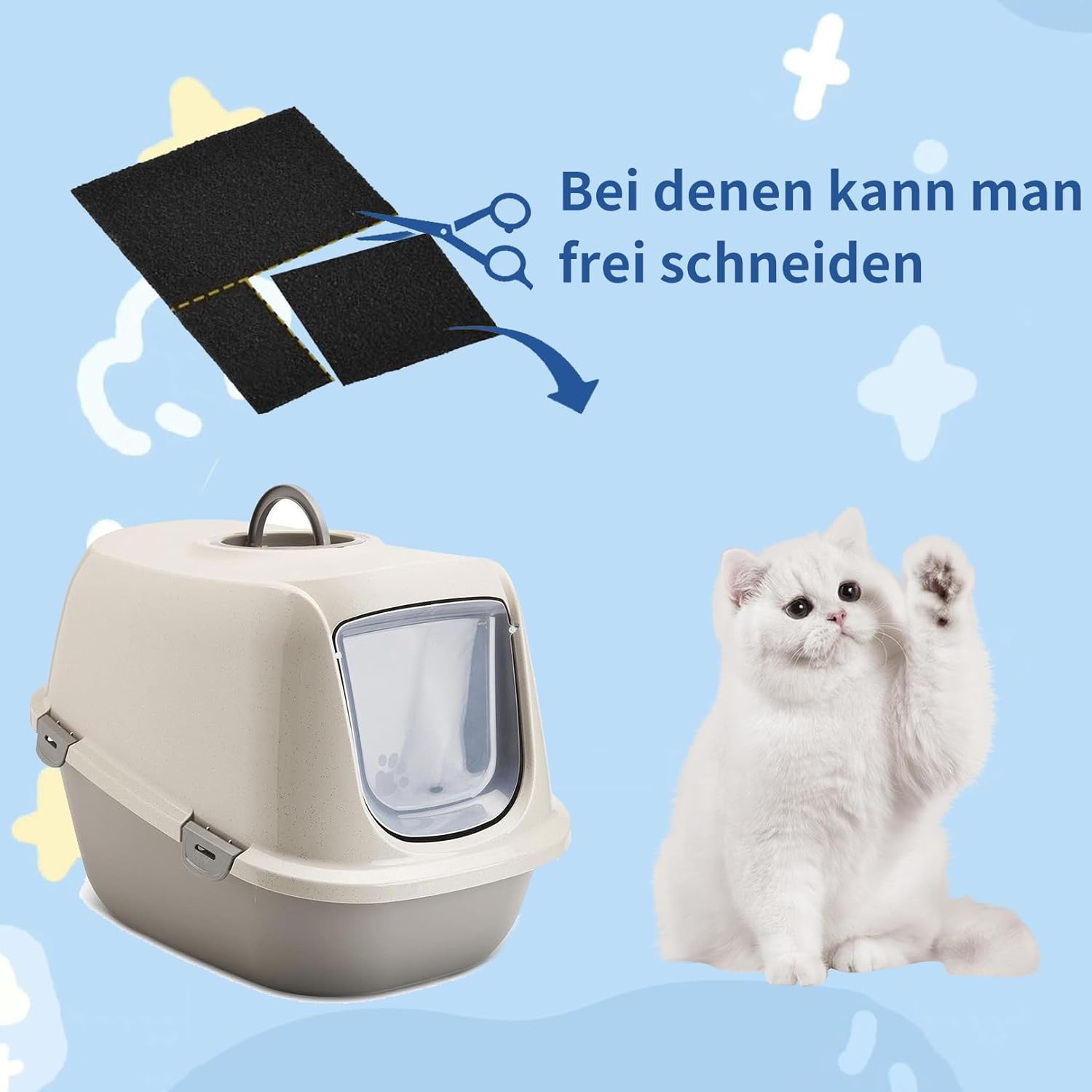 Cat Litter Tray Activated Carbon Filter for Fully Closed Cat Litter Tray image number 4