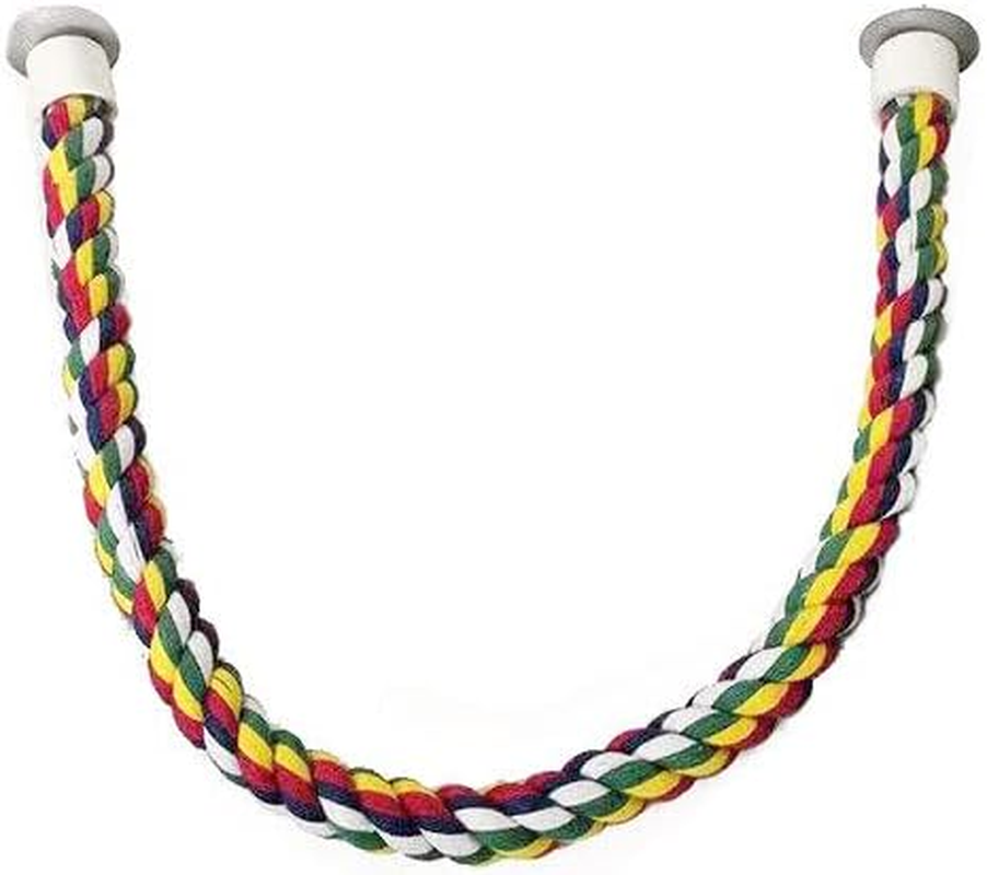 Pet Bird Rope Perches Parrot Colourful Cage Comfy Perch Bungees for Birds Toy AU image number 3