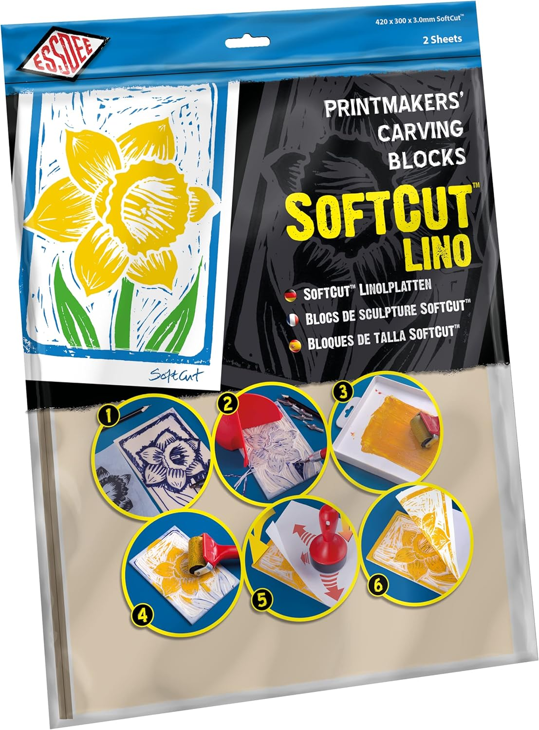 Essdee Softcut Lino Carving Block, 300 Mm X 200 Mm Size