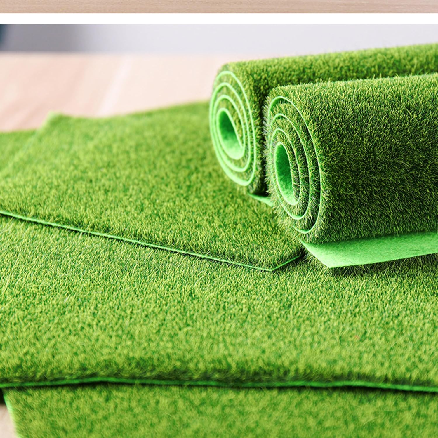 8-Pcs Miniature Fairy Artificial Grass Set - 6X6 Inch Fake Grass for Dollhouse, Craft Projects, and DIY Garden Decorations image number 6