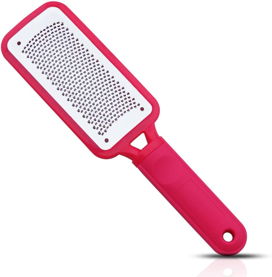 Colossal Foot File - the Original Stainless-Steel Foot Scraper, Dead Skin/Callus Remover for Feet, Foot Scrubber, Pedicure Tools for Salon-Quality Foot Care (Red and Black, One Size) image number 5