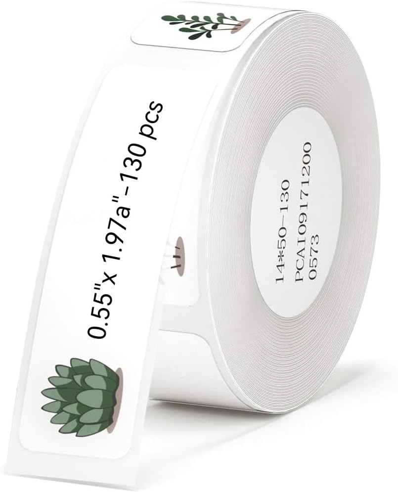 NIIMBOT D11 0.5"4.3" Label Maker Tape Adapted Label Print Paper Standard Laminated Office Labeling Tape Replacement (Cable-Y) image number 2