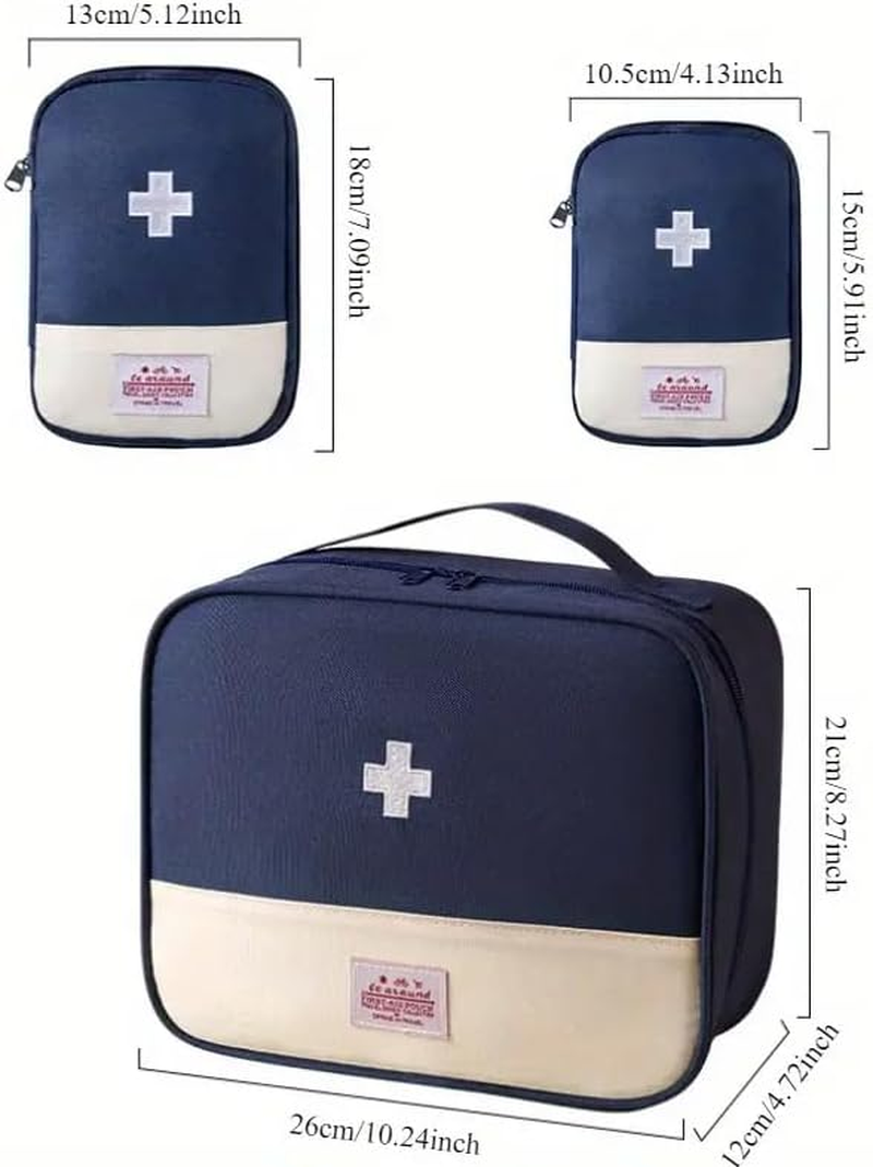 AIMALL 3PCS Portable Medical Bags for Business Travel and Home, First Aid Storage Bags with Durable Design, Smooth Zipper, and Multiple Sizes - Red image number 5