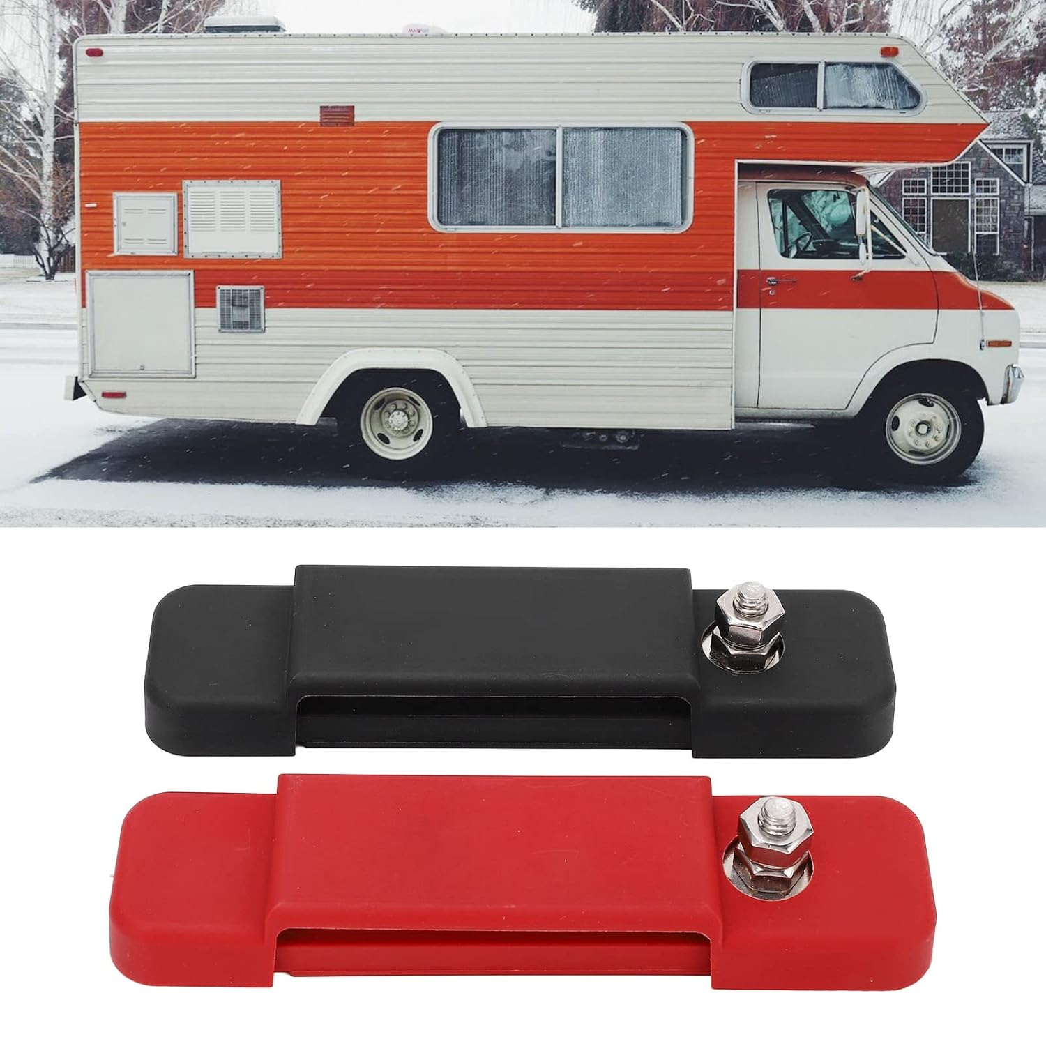 Power Distribution Block 12 Way 12V 180A Stud Marine Bus Bar with 32Pcs Terminal for Boat Vehicle image number 5