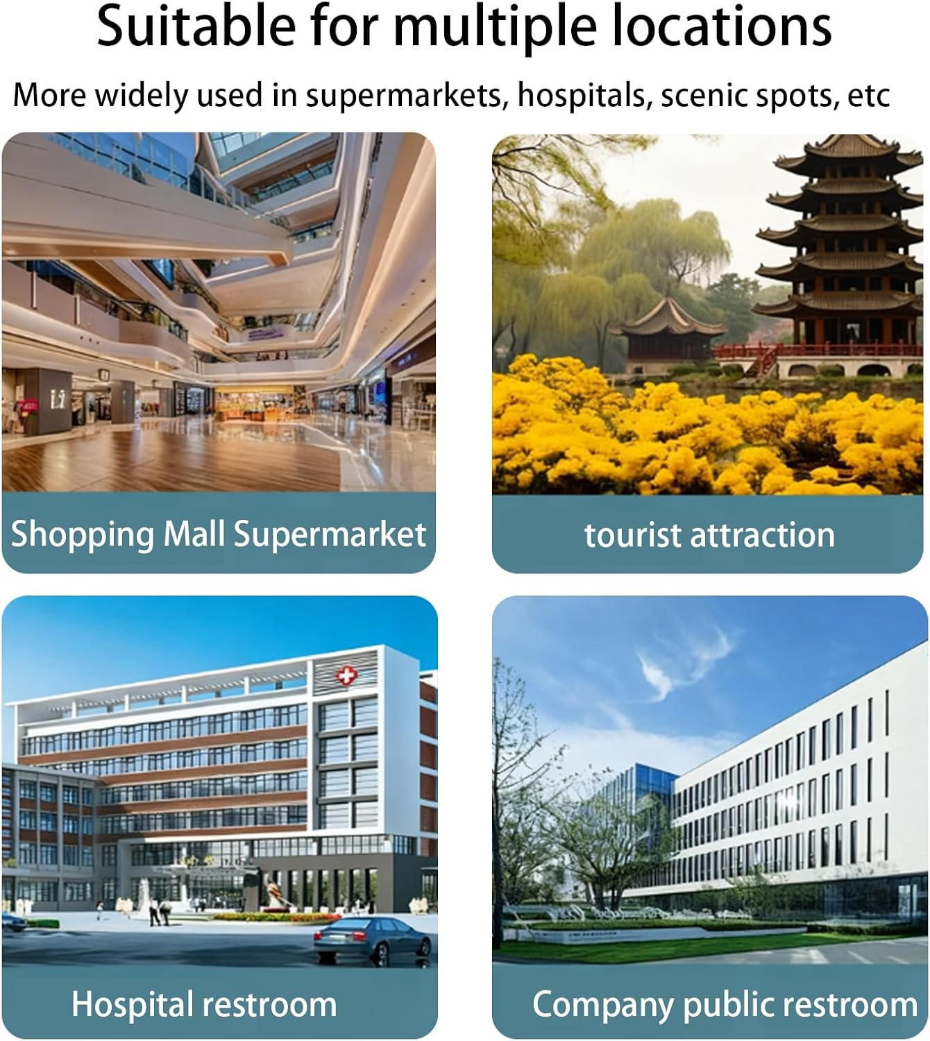 100-Count Toilet Seat Covers Disposable, Universal Size 38X46Cm, Waterproof, Washable, Essential for Travel in Public Restrooms, Suitable for Use in Public Restrooms, Airplanes, and Camping