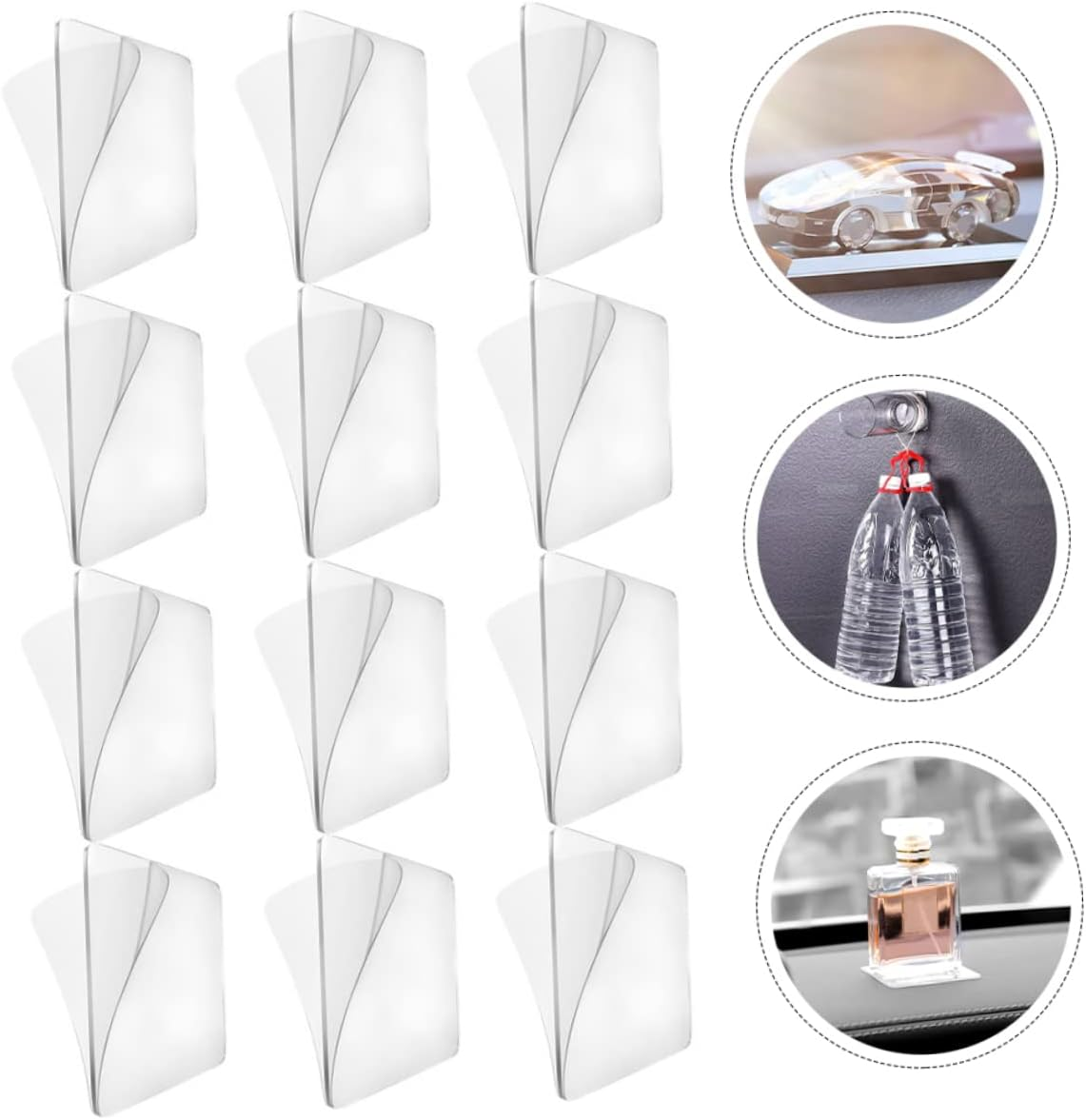 Ciieeo 12Pcs Double Sided Auxiliary Sticker No Nails No Fixed Adhesive Tape for Wall Mounted Strong Double Sided Tape image number 6