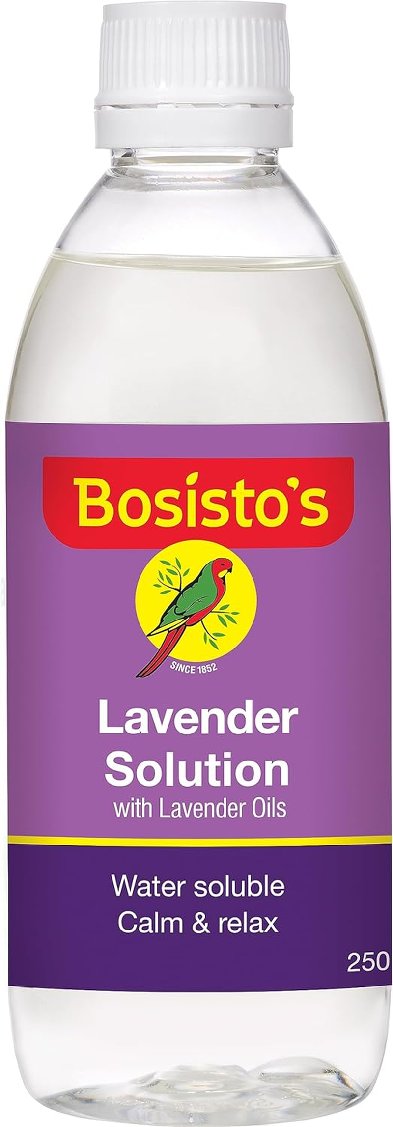 Bosisto'S Lavender Solution 250Ml | with 100% Natural Lavender Oil, Essential Oils, Dissolves Easily in Water, Calm, Relax, Natural Cleaning, Relaxation, Australian Made & Owned