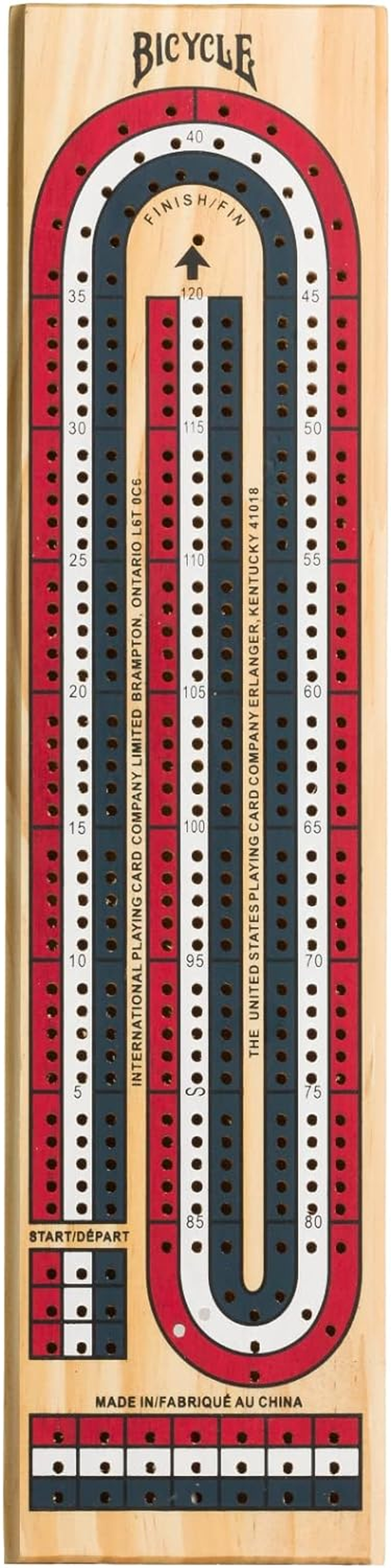 Bicycle Playing Cards 3 Track Cribbage Board image number 2