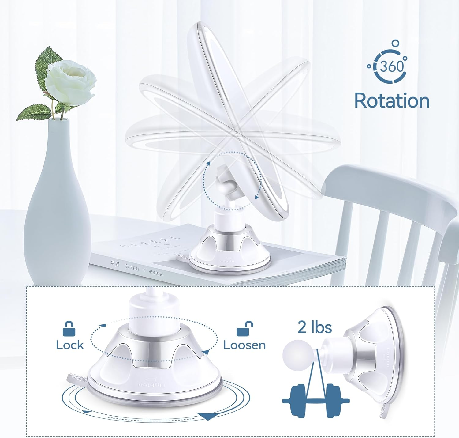 B Beauty Planet 2025 Upgraded Magnifying Mirror with Light, 20X Lighted Magnifying Mirror with Suction Cup and Tweezers, 3 Colors Vanity Mirrors, 360 Rotation, Makeup Mirrors with Lights 8 Inches image number 1