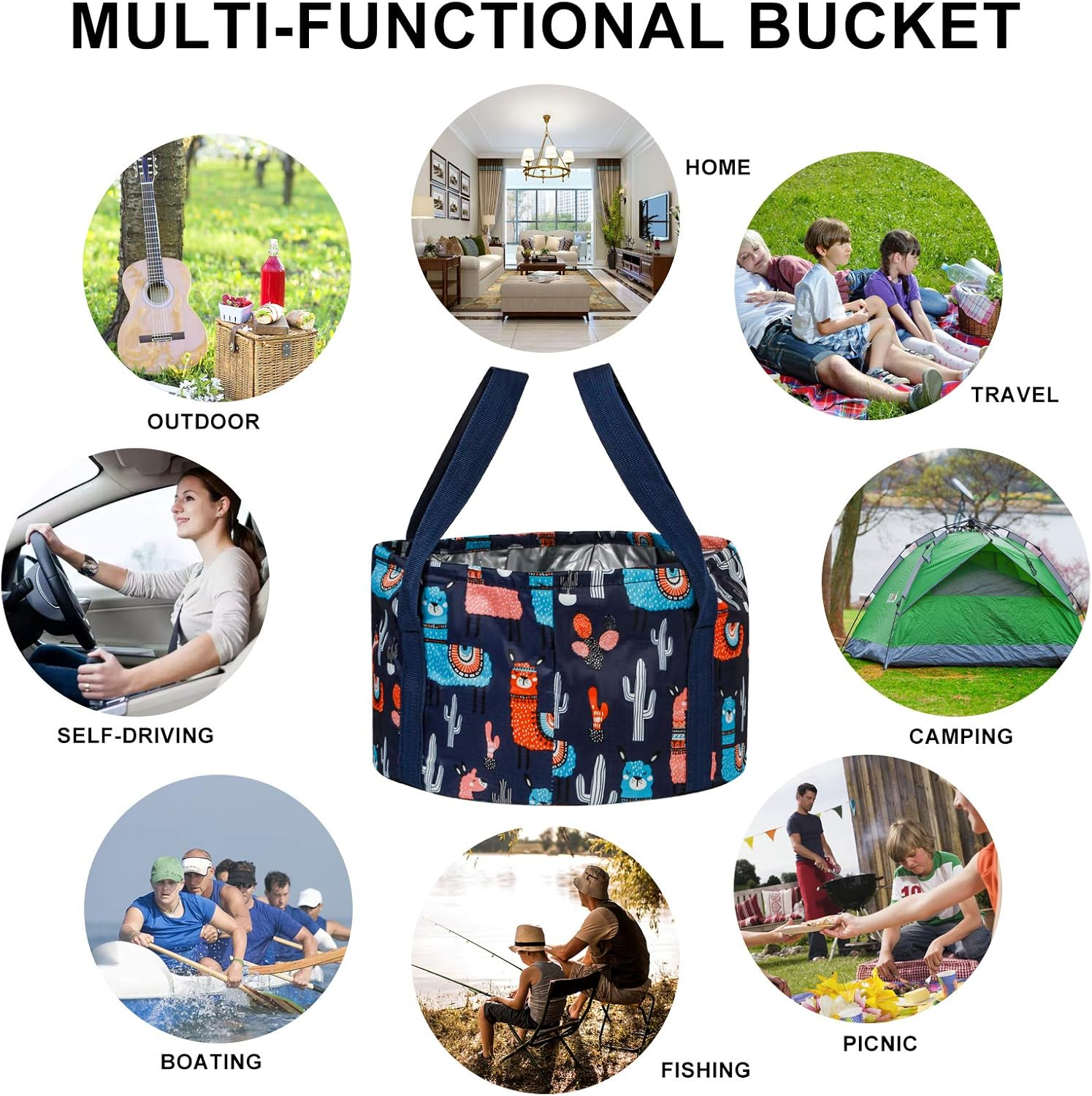 Foot Bath Basin Portable Travel Collapsible Foot Basin Folding Foot Bath Tub Soaking Feet Bucket for Camping Washing