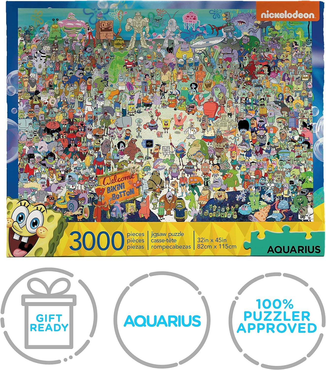 Aquarius 68508 Spongebob Squarepants 3,000Pc Puzzle image number 5