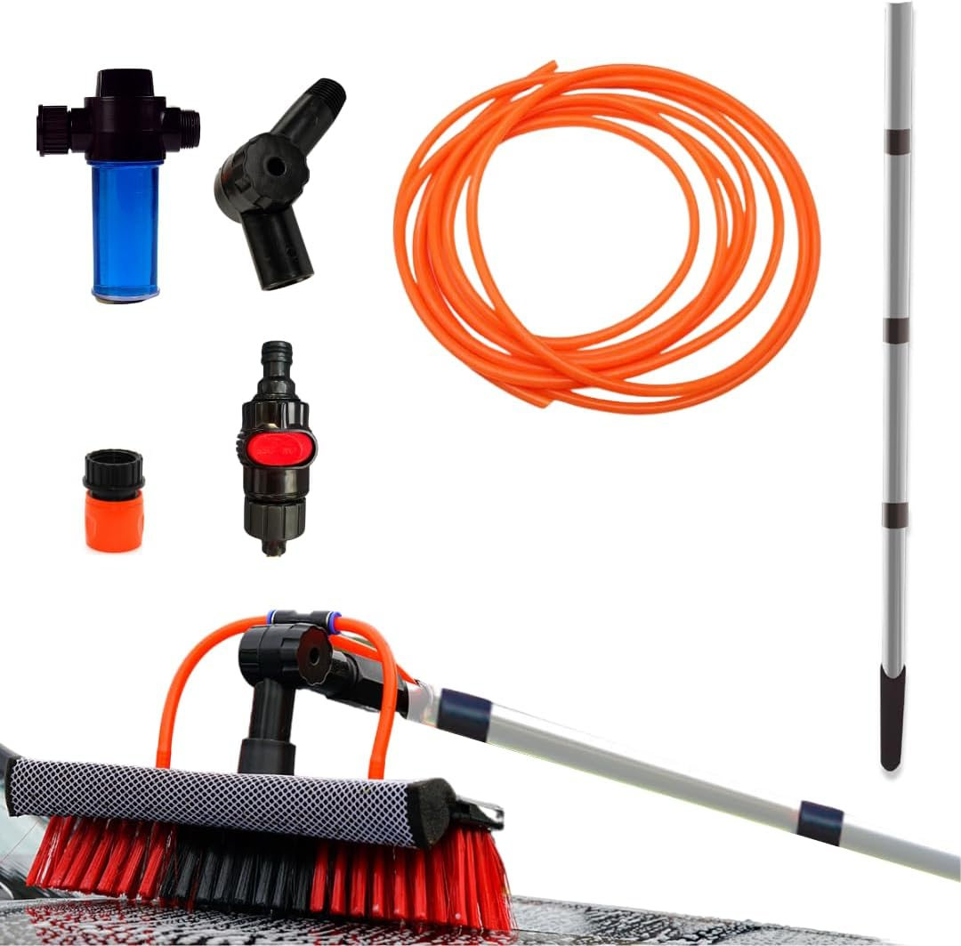 STARLYF Telescopic Hydrocleaner Telescopic Cleaning Broom Water Powered Soap Dispenser Cleaning Solar Panels Washing Trucks Bus Car Roofs (3.6 MTS Non-Telescopic) image number 5