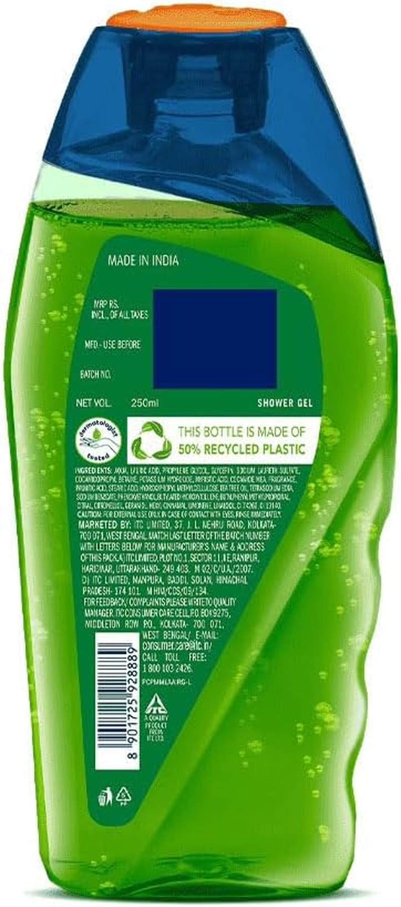 Fiama Men Shower Gel Quick Wash, Body Wash with Skin Conditioners for Moisturised Skin, 250 Ml Bottle image number 4