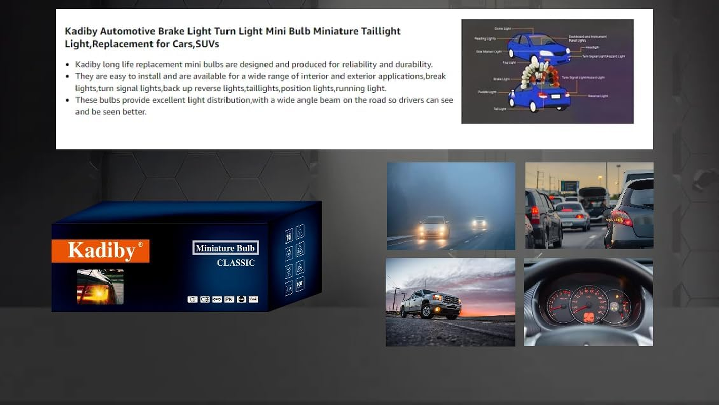 2 Pack 2357 Bulb Brake/Tail/Turn Signal Bulbs/Parking Lights/2357Na 2357NALL 2357LL 1157 2057 2357 7528 12V 21/5W P21/5W Fit for Cars and Trucks image number 4