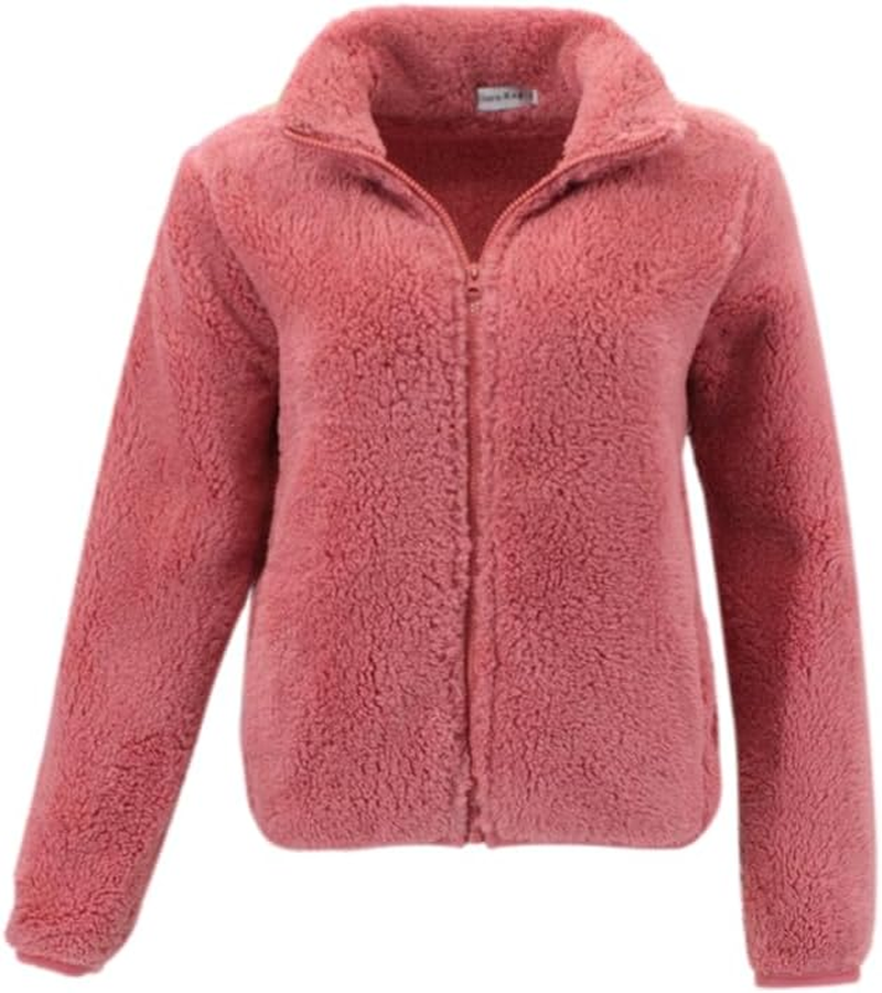 FIL Women'S Sherpa Jacket Fleece Winter Warm Soft Teddy Casual Coat Zip Up image number 5