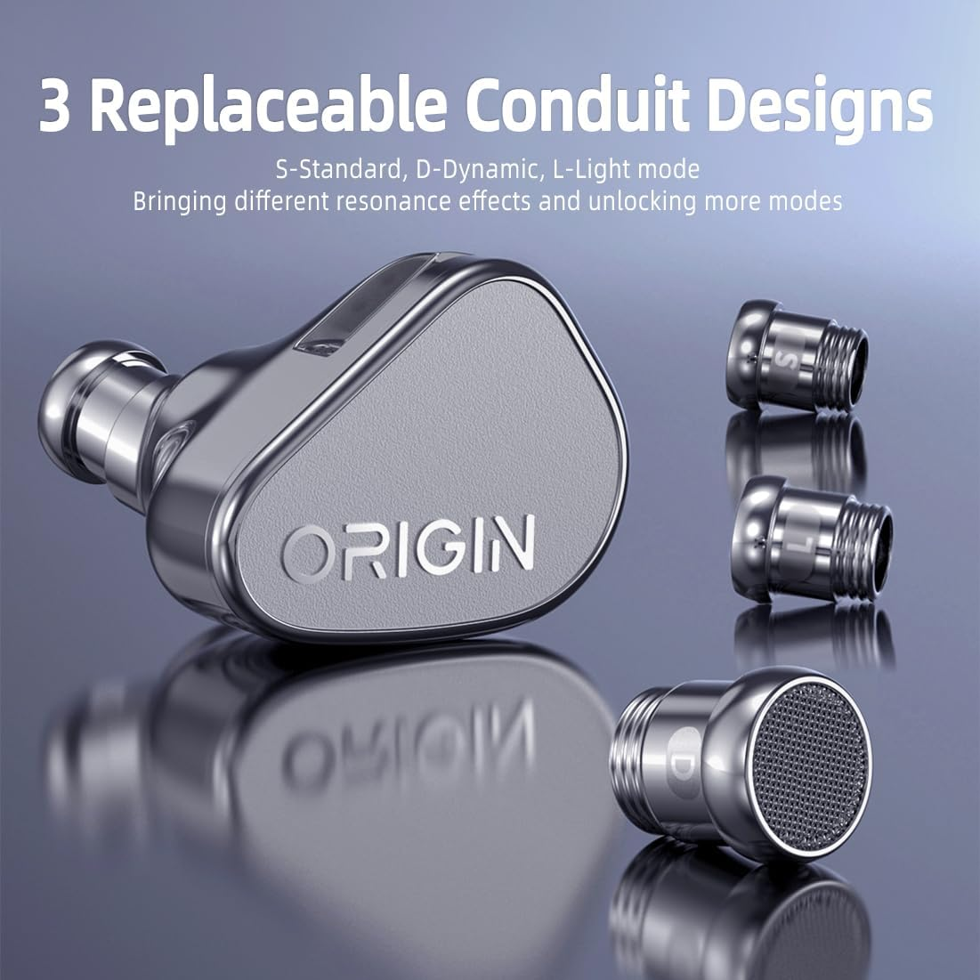 TANCHJIM Origin in Ear Monitor Headphones, 10Mm DTM5 Dynamic Driver Wired Earbuds, Hifi IEM with 3 Replaceable Conduit, 3.5Mm 2 Pin Detachable Cable image number 6