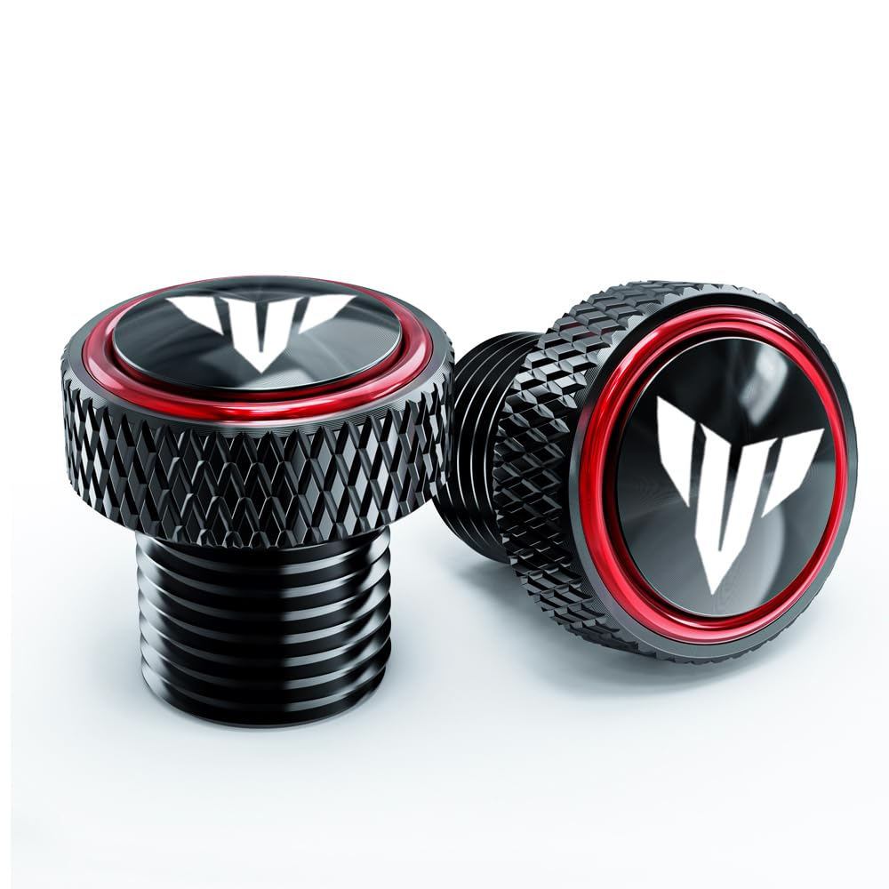 MOWOK for Yamaha MT 03 07 09 10 MT07 MT09 SP MT03 FZ09 FZ07 Motorcycle Accessories M10*1.25 Aluminum Rear Mirror Hole Plug Screw Bolt Cover (Black, for MT 07 09 10 25)