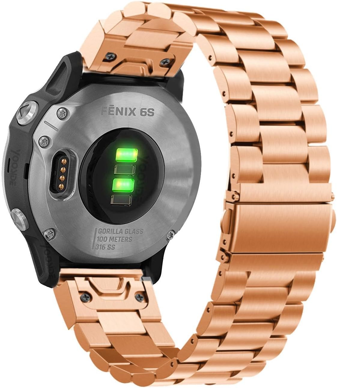 Abanen Stainless Steel Watch Bands for Fenix 5S / Fenix 6S / Fenix 7S / Descent MK2S, 20Mm Quick Fit Metal Adjustable Replacement Wristband Strap for Garmin Epix Pro 42Mm