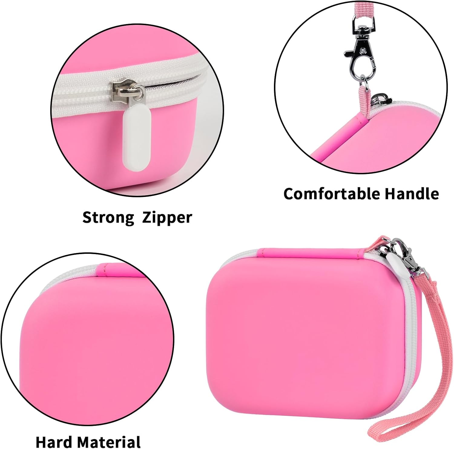 ANKHOH Label Maker Case for Memoking T02/ Phomemo M02/ M02S/ M02 Pro/ Q30S/ Ponek Mini Pocket Printer, Portable Sticker Printer Storage Holder Organizer Bag Paper&Usb Cables, Box Only (