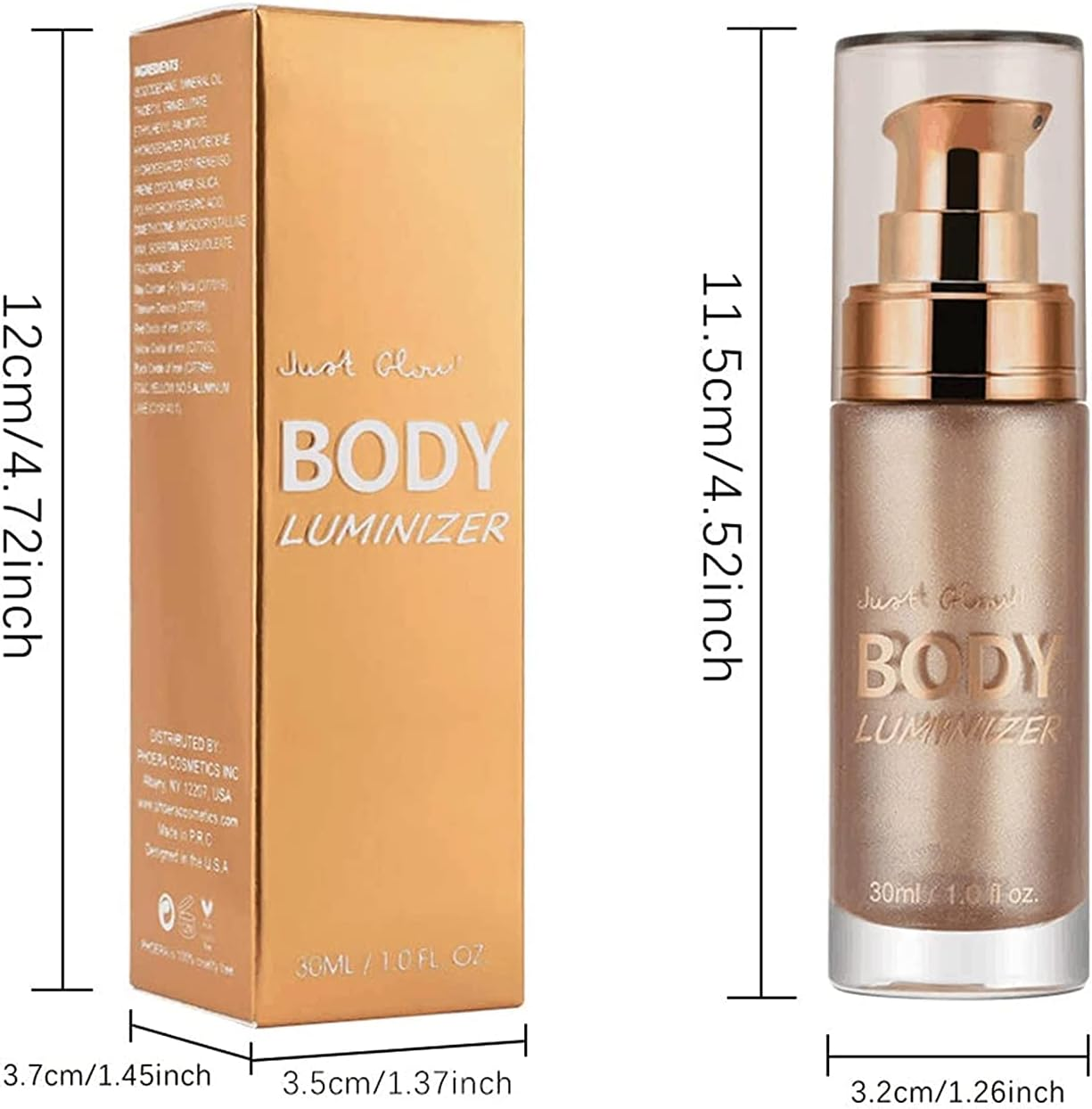 MAEPEOR Body Luminizer 6 Colors Waterproof Smooth Shimmer Face Glow Illuminator Non-Sticky Liquid Highlight (30 ML, 06 Rose Pink) image number 6