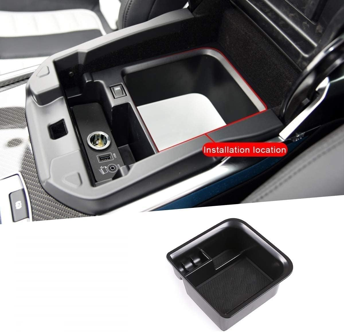For Land Rover Range Rover Vogue/Sport 2013-2017 ABS Car Center Console Armrest Storage Box Phone Tray Glove Organizers Box,With Refrigerator