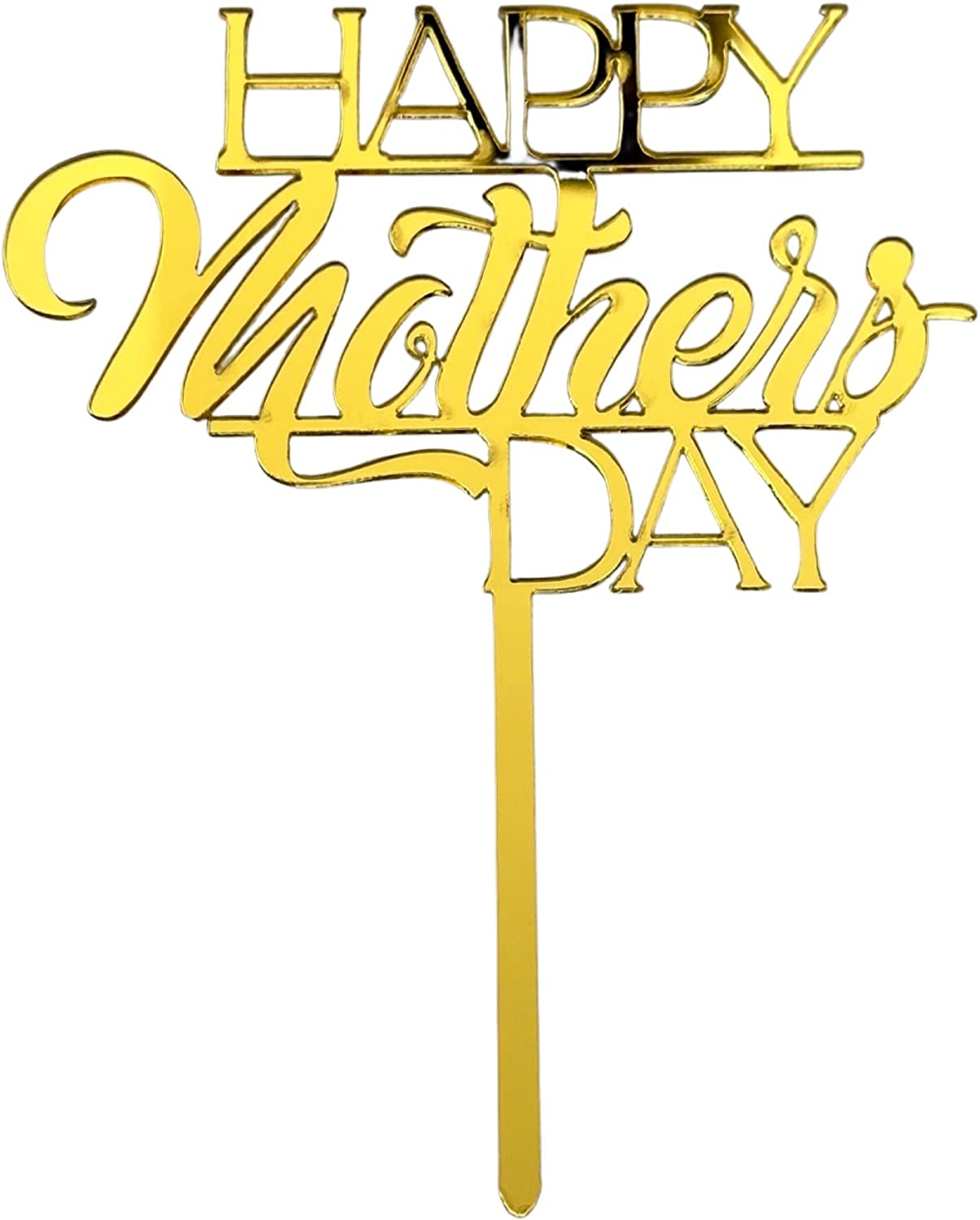 Mother'S Day Cake Topper, Mum, Acrylic Happy Mother'S Day Cupcake Topper for Birthday Mother'S Day Cake Party Decoration Supplies Gold Best Mum Ever Pink Rose (C - Pink Rose Gold) image number 6