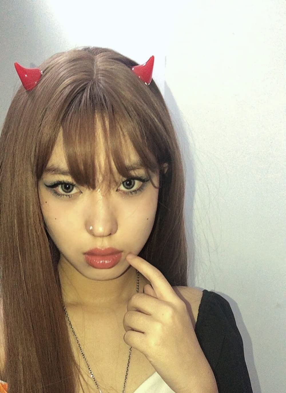 Halloween Horns Devil Horn Clips for Hair Barettes Hairpins Devil Horns Clip on Halloween Costumes for Women Girls Colorful Devil Halloween Hair Accessories for Women image number 1