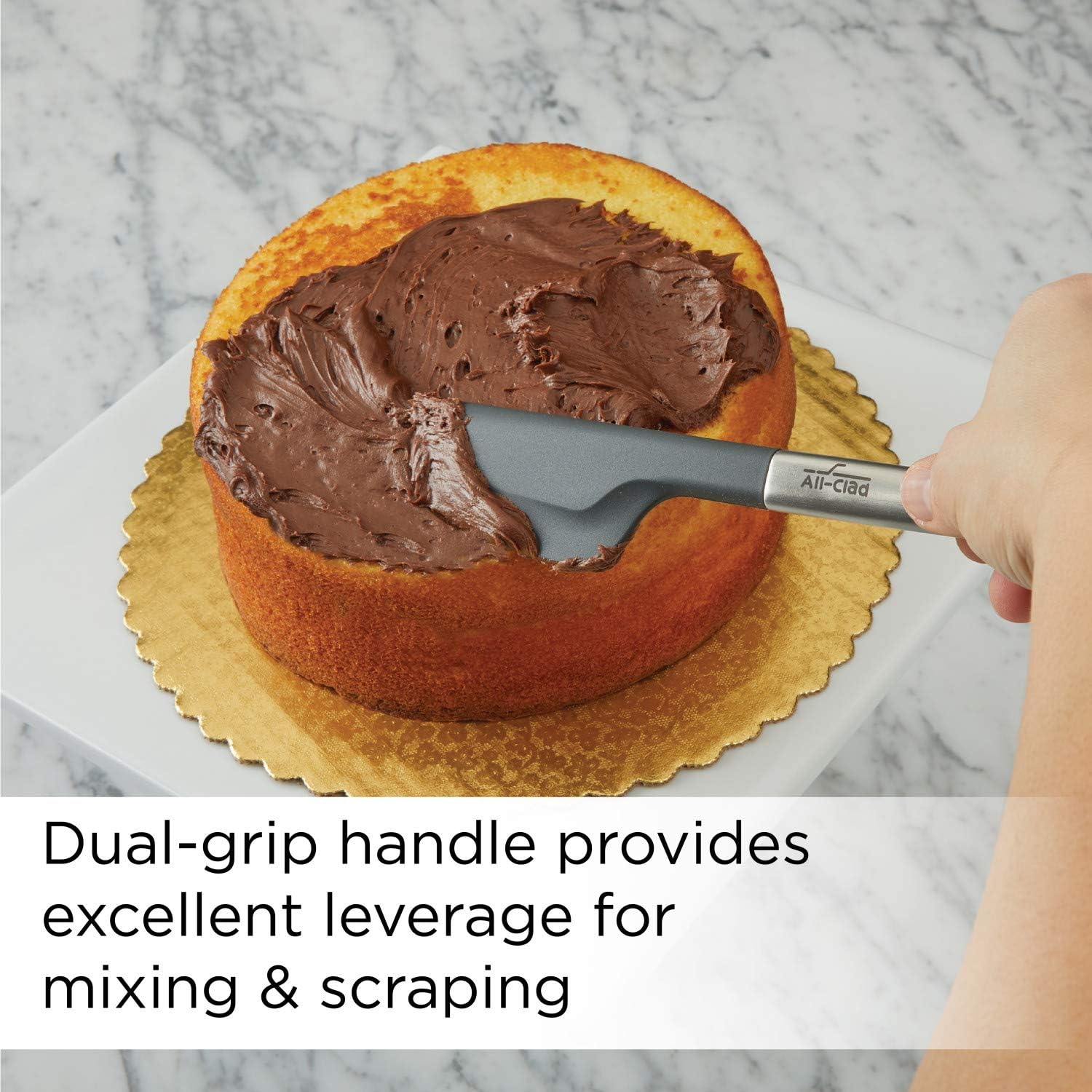 All-Clad Specialty Silicone Kitchen Gadgets 5 Piece Set, Spatulas Kitchen Tools, Kitchen Hacks Black image number 3