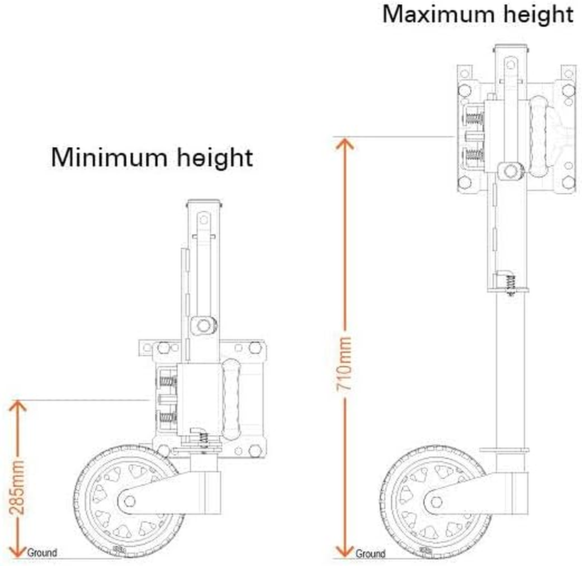 ARK Extreme Off-Road Jockey Wheel 750Kg Rated Adjustable Height Dual 285Mm image number 6