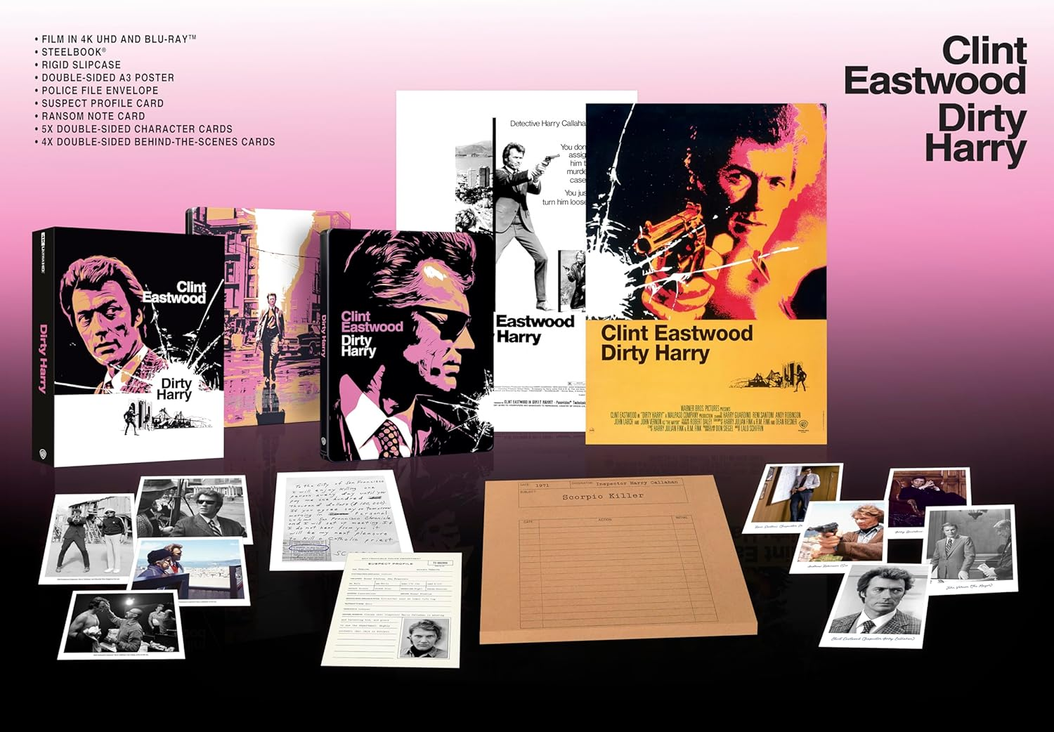 Dirty Harry Collector'S Edition [4K Ultra HD] [1971] [Blu-Ray] [Region Free]