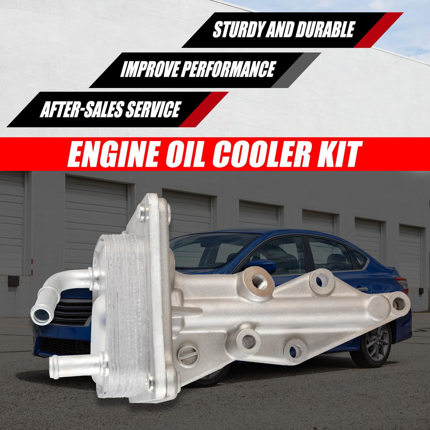 Engine Oil Cooler Kit with Gasket Compatible with Nissan Altima Sentra Rogue 2.5L 2007-2013 Replaces 21300-JA06A 21304-JA00A image number 3